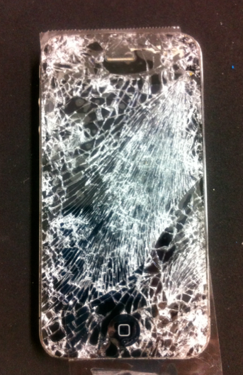 iPhone4 ガラス割れ