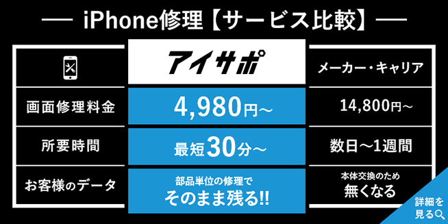 iPhone修理サービス比較