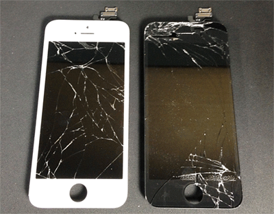 iphone5フロントパネル割れ
